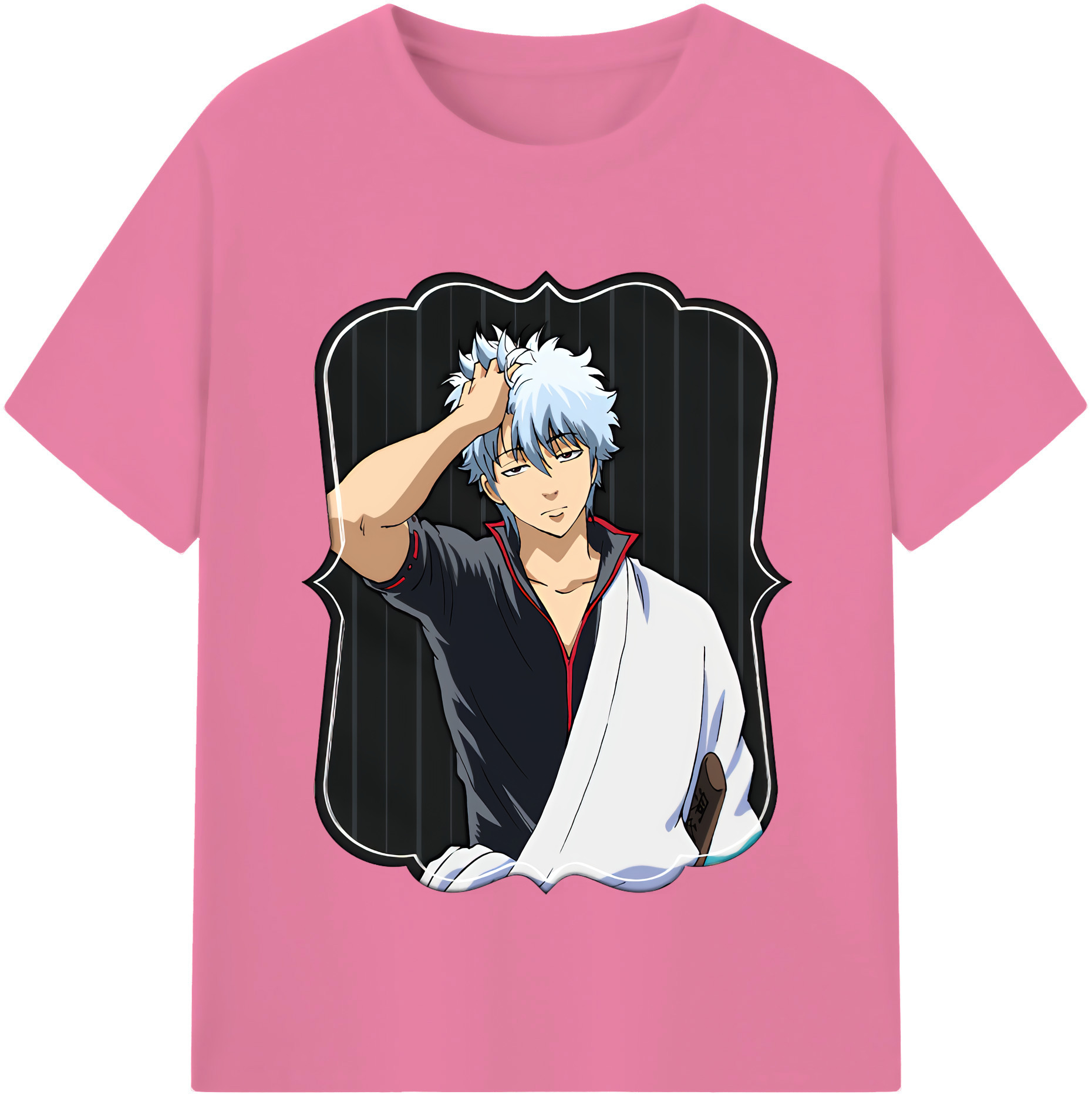 （画像用） ぎんたま 坂田銀時（さかたぎんとき） 神楽 志村新八（しむら しんぱち） GINTAMA Sakata Gintoki Kagura Shimura Shinpachi 綿100％半袖Tシャツ（フロントプリント）